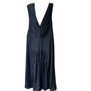 Development by Phillip Lim V neck silk Sleeveless black cocktail maxi dress 6